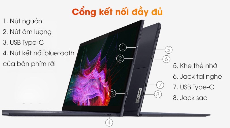 Laptop Lenovo Yoga Duet 7 13IML05 i7 10510U/8GB/512GB/Touch/Pen/Win10 (82AS007CVN)