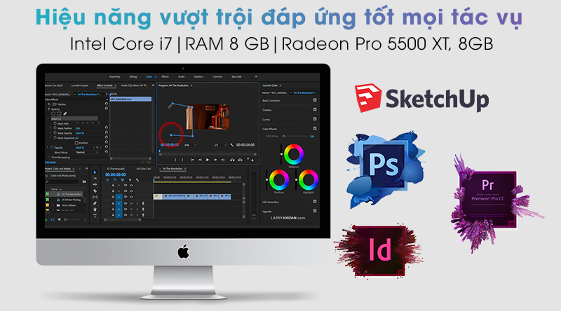 Laptop Apple iMac 27 inch 5K Retina i7 3.8GHz/8GB/512GB/8GB Radeon Pro 5500XT/Bàn phím&Mouse (MXWV2SA/A)