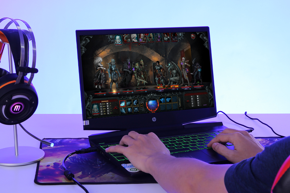 Laptop HP Palivion Gaming 15 dk1072TX i5 10300H/8GB/512GB/4GB GTX1650/Win10 (1K3U9PA) - 15
