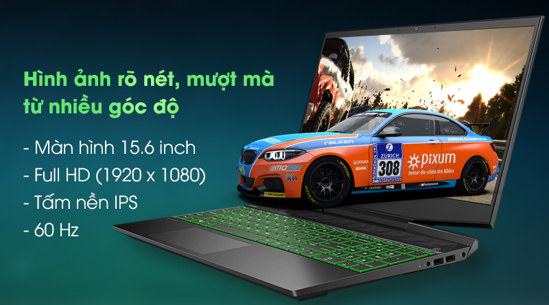 Laptop HP Palivion Gaming 15 dk1074TX i7 10750H/8GB/512GB/4GB GTX1650/Win10 (1K3U8PA)