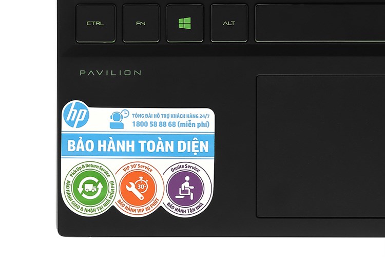 Laptop HP Palivion Gaming 15 dk1074TX i7 10750H/8GB/512GB/4GB GTX1650/Win10 (1K3U8PA) Màu Đen