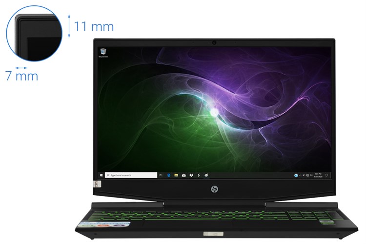 Laptop HP Palivion Gaming 15 dk1074TX i7 10750H/8GB/512GB/4GB GTX1650/Win10 (1K3U8PA) Màu Đen