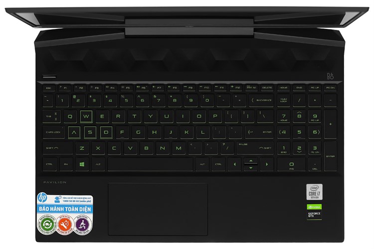 Laptop HP Palivion Gaming 15 dk1074TX i7 10750H/8GB/512GB/4GB GTX1650/Win10 (1K3U8PA) Màu Đen