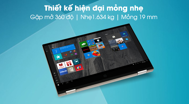 Laptop HP Pavilion x360 14 dw0063TU i7 1065G7/8GB/512GGB/Touch/Pen/Office 2019/Win10 (19D54PA)