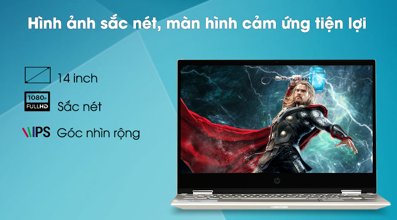 Laptop HP Pavilion x360 14 dw0063TU i7 1065G7/8GB/512GGB/Touch/Pen/Office 2019/Win10 (19D54PA)