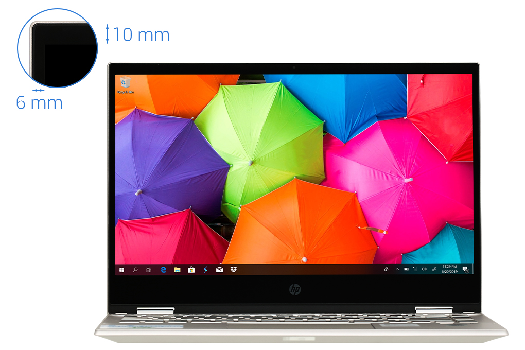 Laptop HP Pavilion x360 14 dw0063TU i7 1065G7/8GB/512GGB/Touch/Pen/Office 2019/Win10 (19D54PA) Màu Vàng