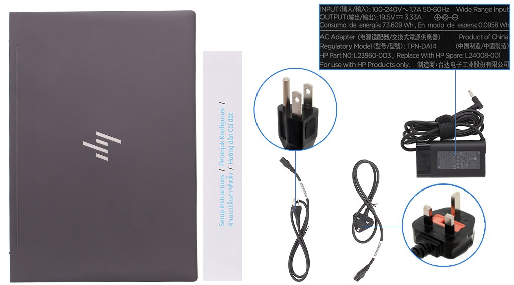 Bộ sản phẩm gồm: Dây nguồn ( 2 dây ) , Sách hướng dẫn, Thùng máy, Adapter chuyển