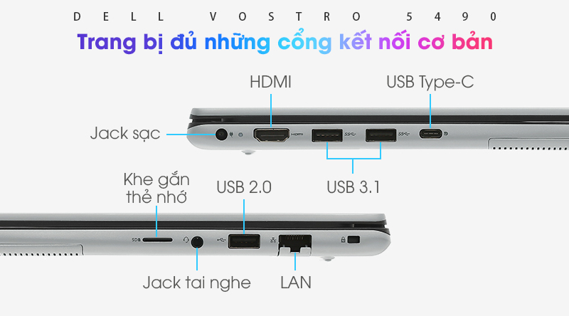 Laptop Dell Vostro 5490 i7 10510U/8GB/512GB/2GB MX250/Win10 (70223128)
