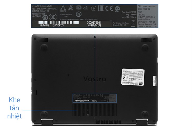 Laptop Dell Vostro 3491 i3 1005G1/4GB/256GB/Win10 (70223127) Màu Đen