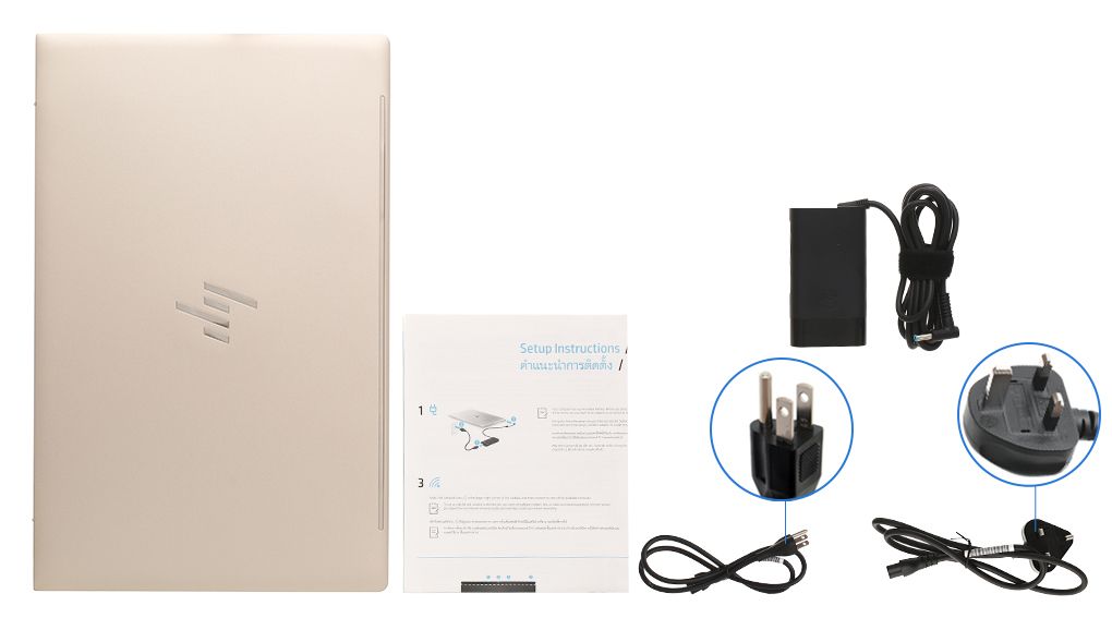 Bộ sản phẩm gồm: Dây nguồn ( 2 dây ) , Sách hướng dẫn, Thùng máy, Sạc Laptop HP