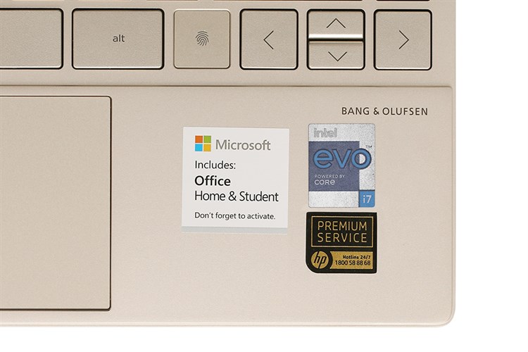 Laptop HP Envy 13 ba1030TU i7 1165G7/8GB/512GB/Office H&S2019/Win10 (2K0B6PA) Màu Vàng