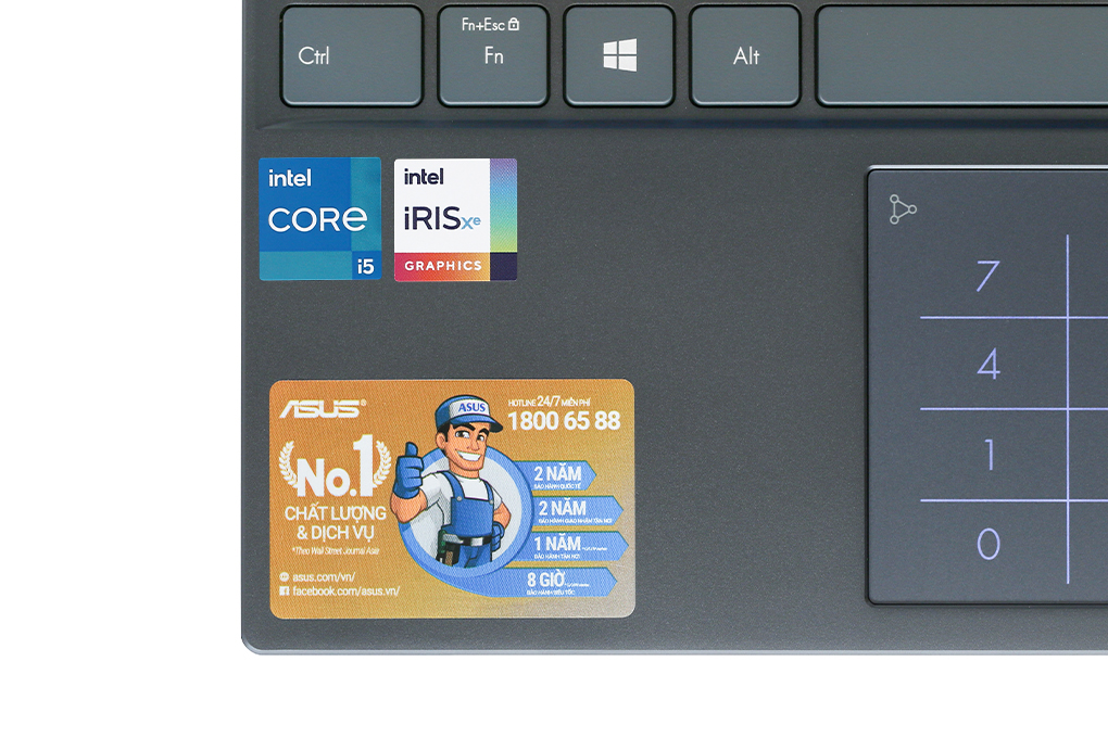 Laptop Asus ZenBook UX425EA i5 1135G7/8GB/512GB/Cáp/Túi/Win10 (BM069T) Màu Xám