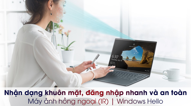 Asus ZenBook UX425EA i5 (BM069T) - Mở khóa bằng khuôn mặt