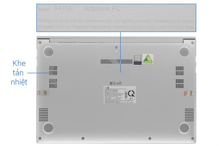 Laptop Asus VivoBook A415EA i3 1115G4/4GB/512GB/Win10 (EB317T) Màu Bạc