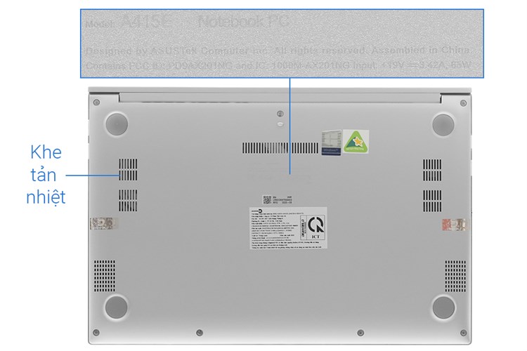 Laptop Asus VivoBook A415EA i3 1115G4/4GB/32GB+512GB/Win10 (EB353T) Màu Bạc