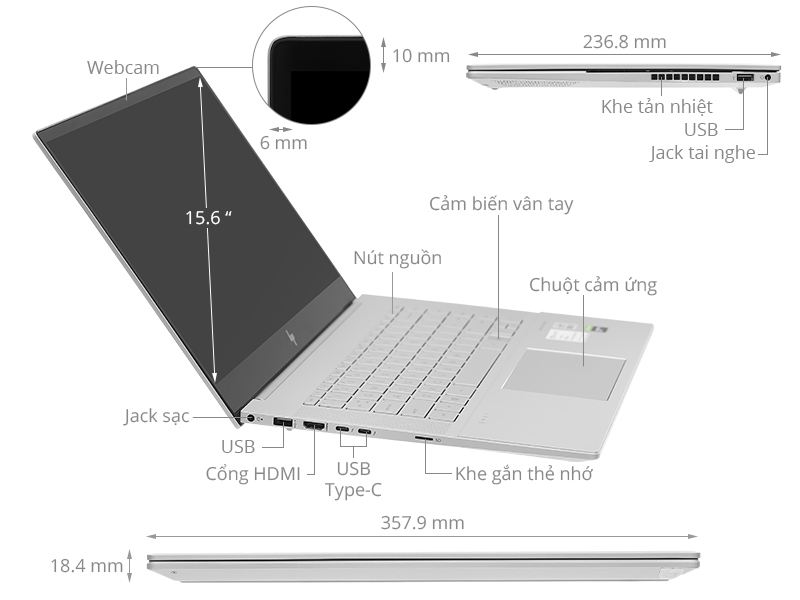 Laptop HP Envy 15 ep1045TX i7 10750H | Chính hãng, trả góp