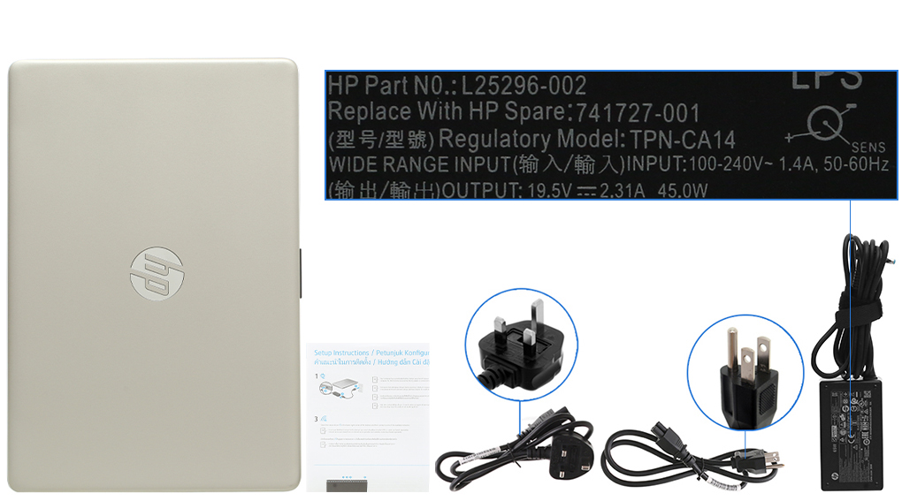 Bộ sản phẩm gồm: Dây nguồn ( 2 dây ) , Sách hướng dẫn, Thùng máy, Adapter chuyển