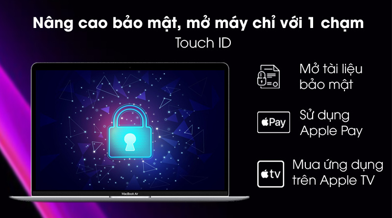 Apple Macbook Air 2020 (MGNA3SA/A) - bảo mật