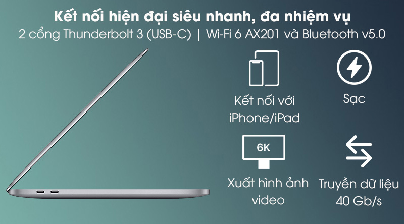 Apple Macbook Pro 2020 (MYD92SA/A) - Kết nối