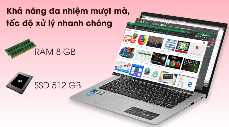 Laptop Acer Aspire A514 54 51VT i5 1135G7/8GB/512GB/Win10 (NX.A23SV.004)