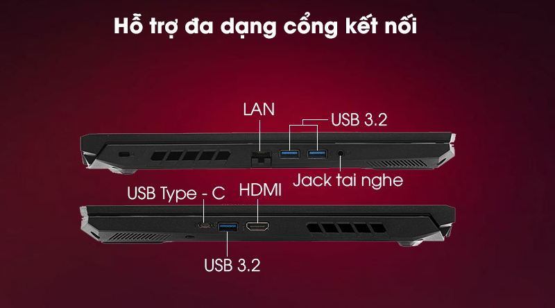 Acer Nitro 5 A515 55 72R2 i7 (NH.Q7NSV.005) - Kết nối