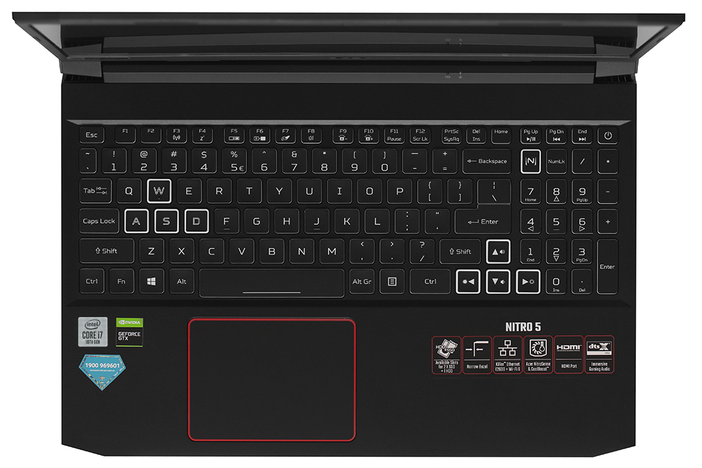 Laptop Acer Nitro 5 Gaming A515 55 72R2 i7 10870H/8GB/512GB/144Hz/4GB GTX1650Ti/Win10 (NH.Q7NSV.005) Màu Đen