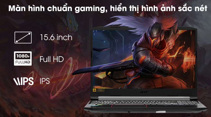 Laptop Acer Nitro 5 AN515 55 5206 i5/10300H/8GB/512GB/144Hz/4GB GTX1650Ti/Win10 (NH.Q7NSV.007)