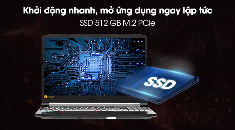 Laptop Acer Nitro 5 AN515 55 5206 i5/10300H/8GB/512GB/144Hz/4GB GTX1650Ti/Win10 (NH.Q7NSV.007)
