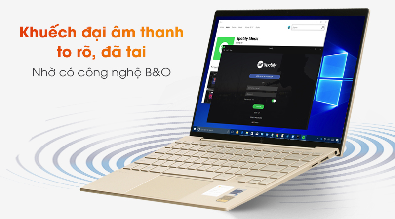Laptop sở hữu dải loa được đặt dưới đáy máy