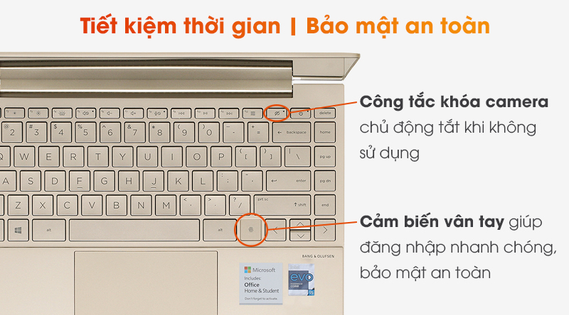 Chiếc laptop doanh nhân cao cấp này được trang bị cảm biến vân tay siêu nhạy