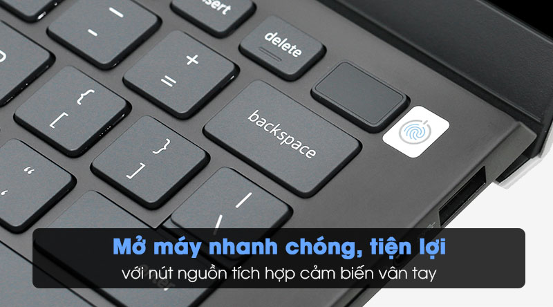 Dell Vostro 5301 cũng tích hợp tính năng bảo mật vân tay