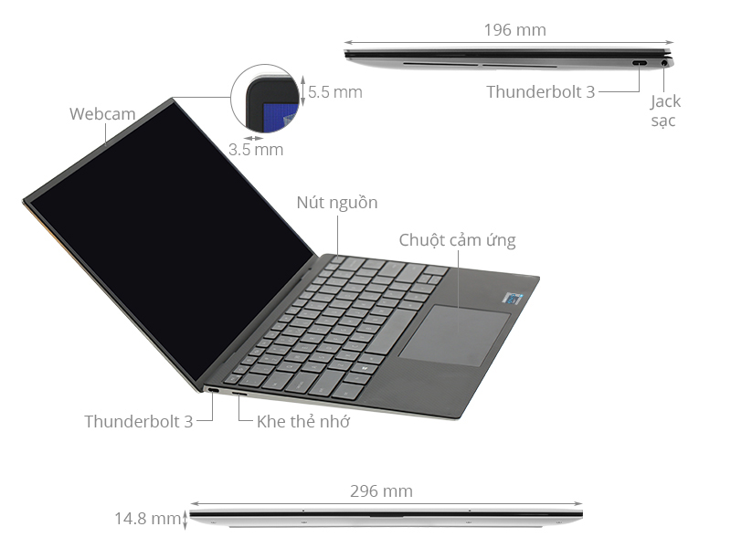 Dell XPS 13 9310 i5 1135G7/8GB/512GB/Win10 (70234076)