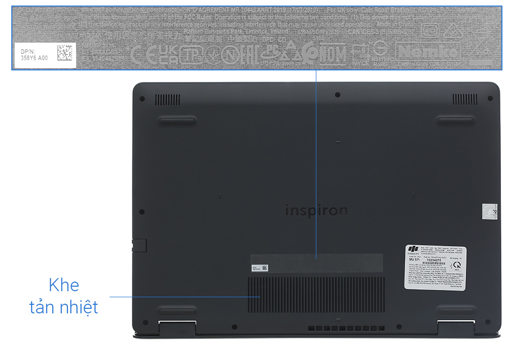 Laptop Dell Inspiron 3501 i5 1135G7/8GB/512GB/2GB MX330/Win10 (70234074) Màu Đen