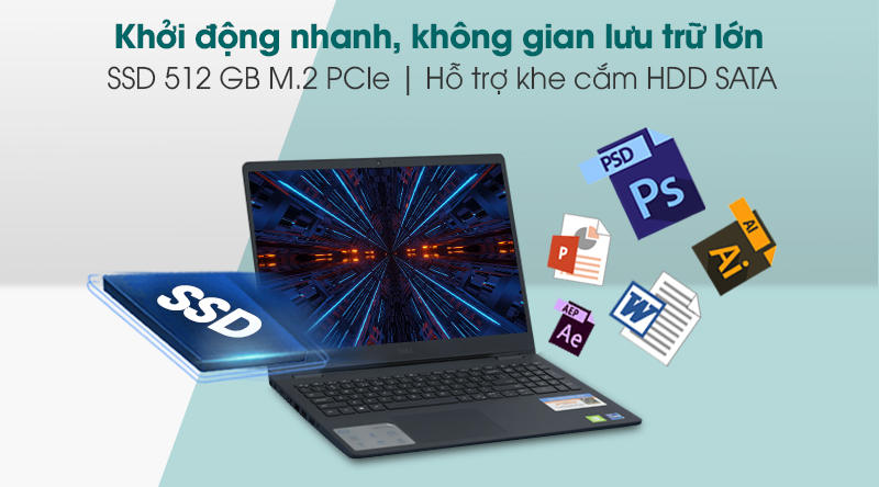 Laptop Dell Inspiron 3501 i7 1165G7/8GB/512GB/2GB MX330/Win10 (70234075)