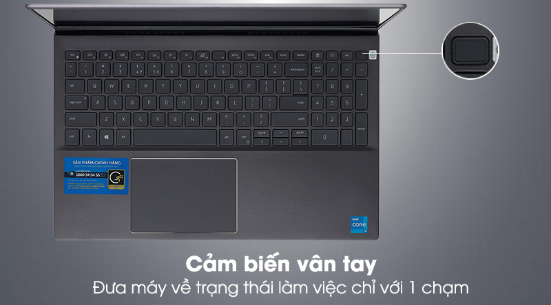 Laptop Dell Vostro 5502 i5 (70231340) - Vân tay 