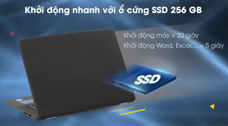 Laptop Dell Vostro 3401 i3 1005G1/4GB/256GB+1TB/Win10 (70227392)