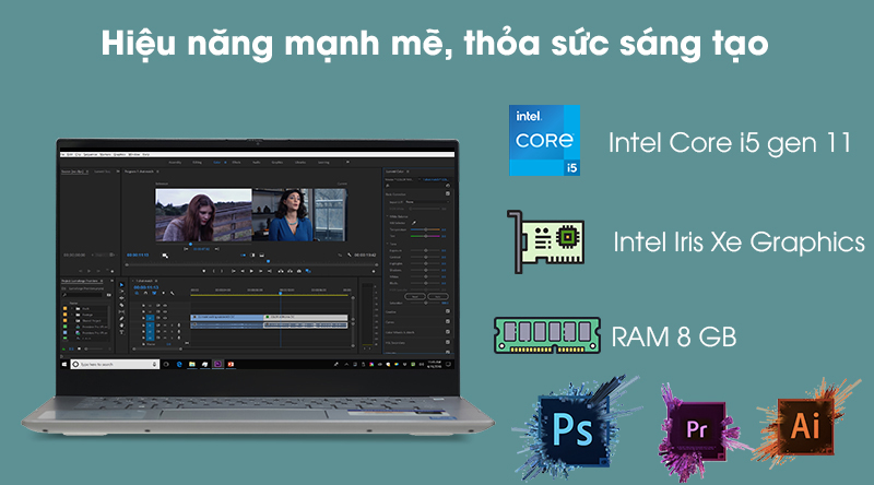 Laptop Dell Inspiron 5406 i5 1135G7/8GB/512GB/Touch/Win10 (70232602)