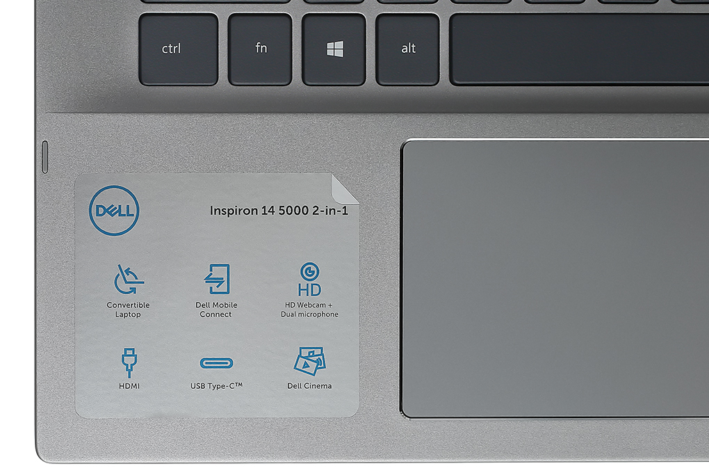 Laptop Dell Inspiron 5406 i5 1135G7/8GB/512GB/Touch/Win10 (70232602) Màu Xám