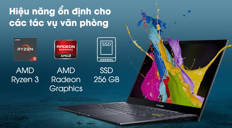 Laptop Asus VivoBook Flip TM420IA R3 4300U/4GB/256GB/Touch/Pen/Win10 (EC155T)