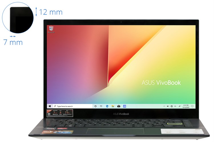 Laptop Asus VivoBook Flip TM420IA R3 4300U/4GB/256GB/Touch/Pen/Win10 (EC155T) Màu Đen