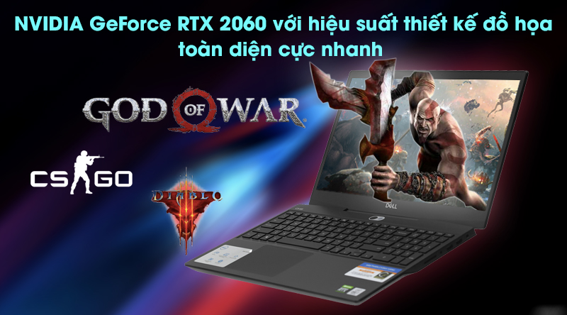 Laptop Dell G5 15 5500 i7 10750H/16GB/512GB/144Hz/6GB RTX2060/Win10 (70228123)