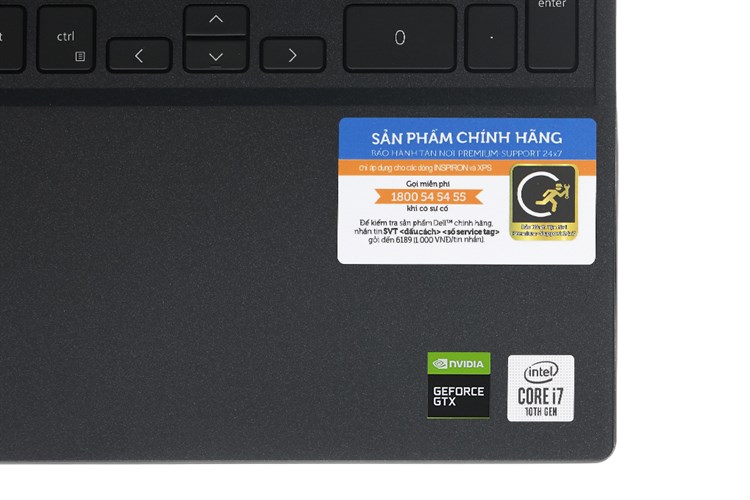 Laptop Dell Gaming G5 15 5500 i7 10750H/8GB/512GB/120Hz/6GB GTX1660Ti/Win10 (70225485) Màu Đen