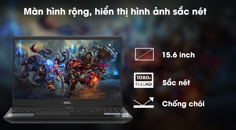 Laptop Dell G5 15 5500 i7 10750H/16GB/1TB SSD/300Hz/8GB RTX2070/Win10 (70225484)