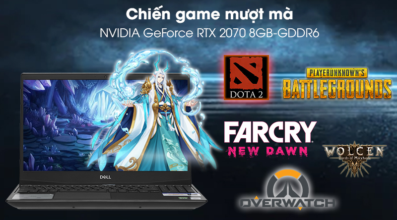 Laptop Dell G5 15 5500 i7 10750H/16GB/1TB SSD/300Hz/8GB RTX2070/Win10 (70225484)