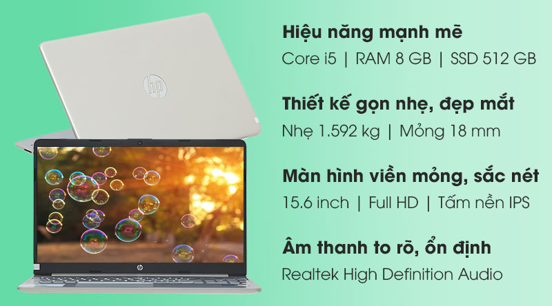 Laptop HP 15s fq2028TU i5 1135G7/8GB/512GB/Win10 (2Q5Y5PA)