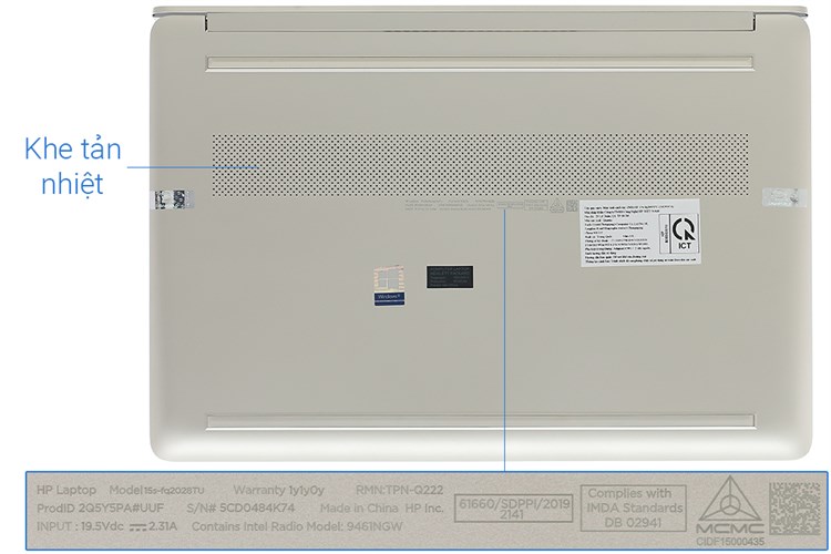 Laptop HP 15s fq2028TU i5 1135G7/8GB/512GB/Win10 (2Q5Y5PA) Màu Vàng