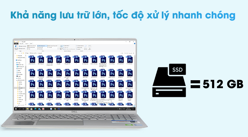 Laptop Dell Inspiron 5502 i5 1135G7/8GB/512GB/2GB MX330/Win10 (N5I5310W)