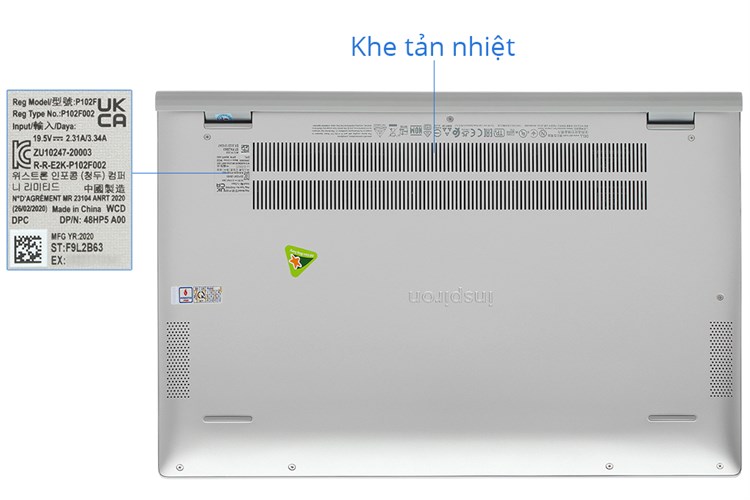 Laptop Dell Inspiron 5502 i5 1135G7/8GB/512GB/2GB MX330/Win10 (N5I5310W) Màu Bạc