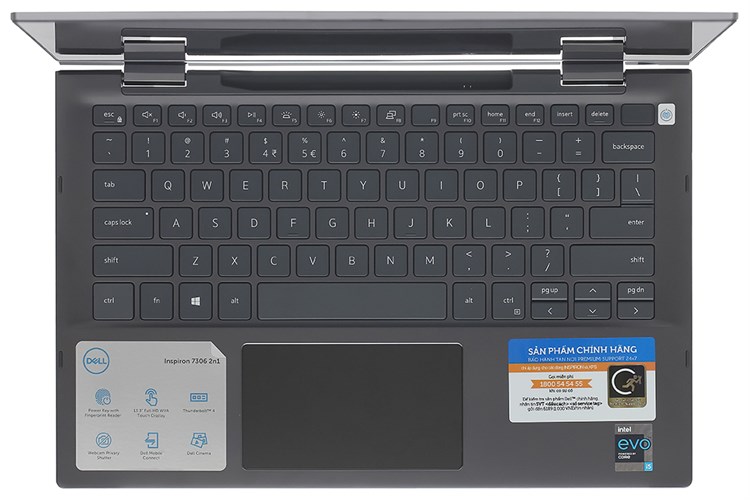 Laptop Dell Inspiron 7306 i5 1135G7/8GB/512GB/Touch/Pen/Win10 (N3I5202W) Màu Đen