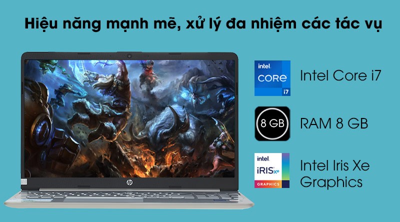 Laptop HP 15s fq2045TU i7 1165G7/8GB/512GB/Win10 (31D93PA)